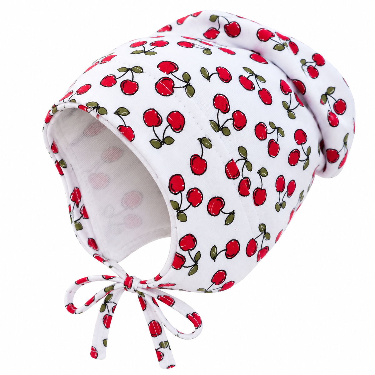 CHERRY PRINCESS – Cseresznyés Kötős Pamut Lány Sapka