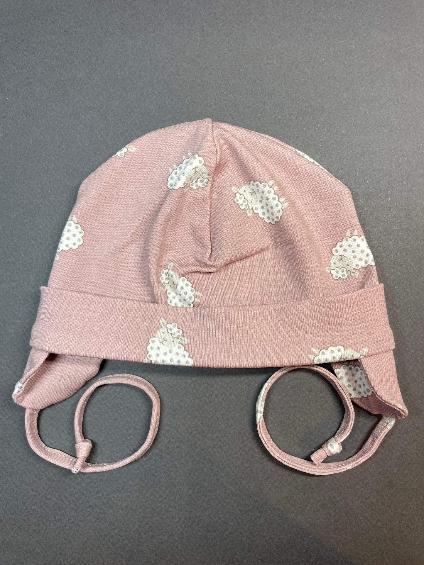 SHEEP FLUFF - Bárány Mintás Rózsaszín Kötős Pamut Lány Sapka - Minimanó