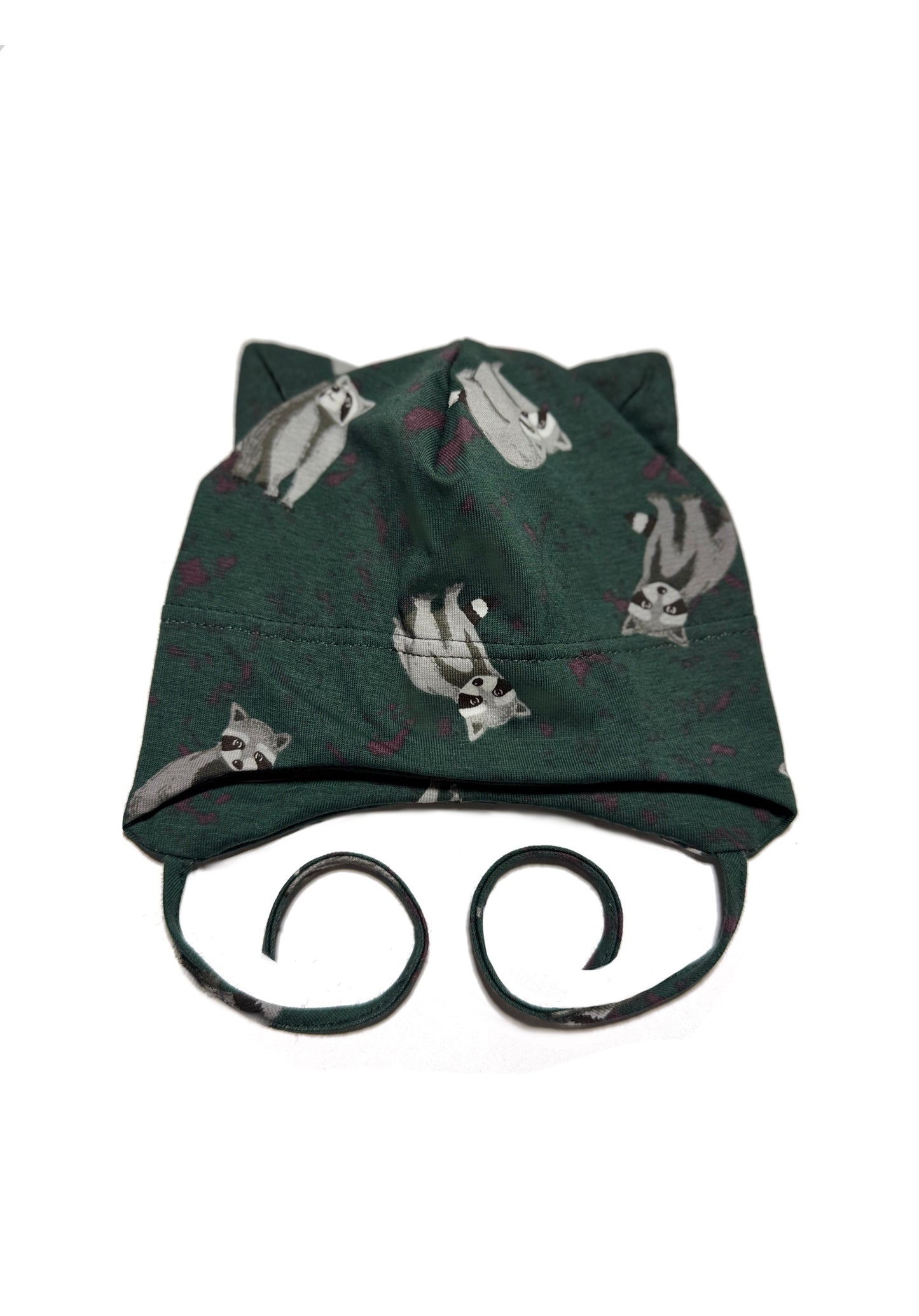 RACCOON - Mosómedve Mintás Kötős Pamut Fiú Sapka