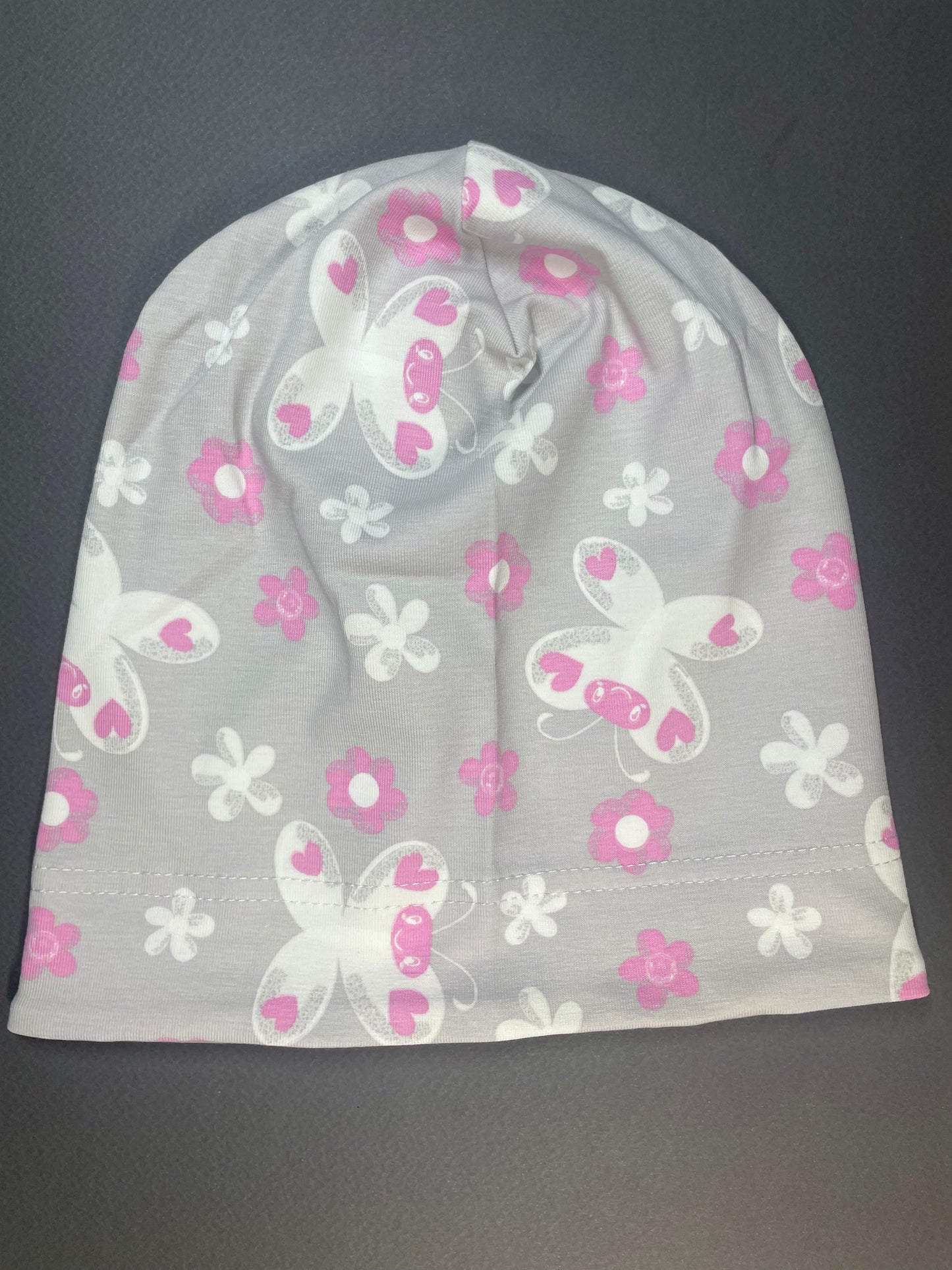 BUTTERFLY MAGIC - UV Fényre Színváltó Pillangó Mintás Pamut Lány Beanie Sapka - Minimanó