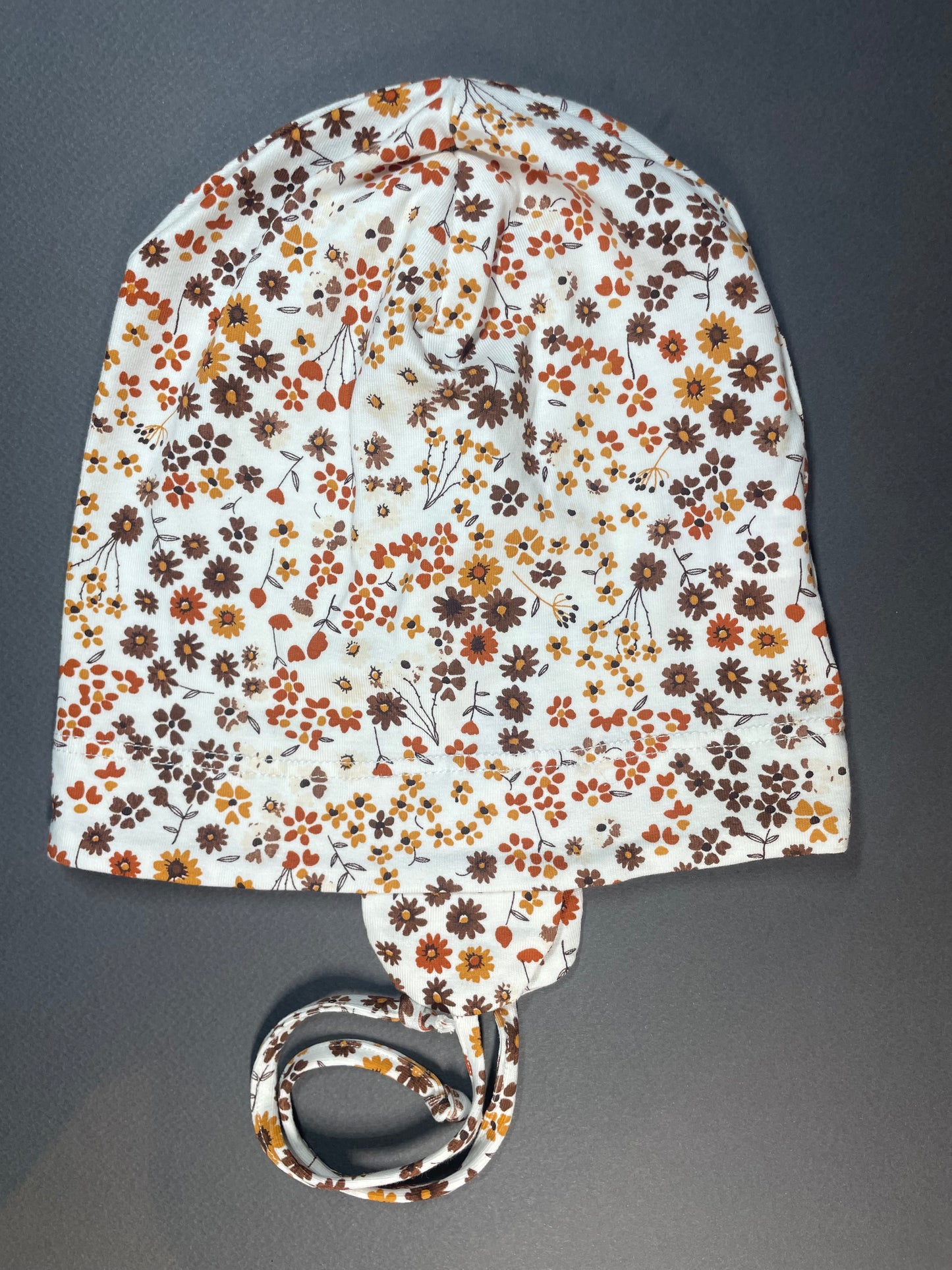 FLORAL GARDEN - Virág Mintás Pamut Lány Kötős Sapka - Minimanó