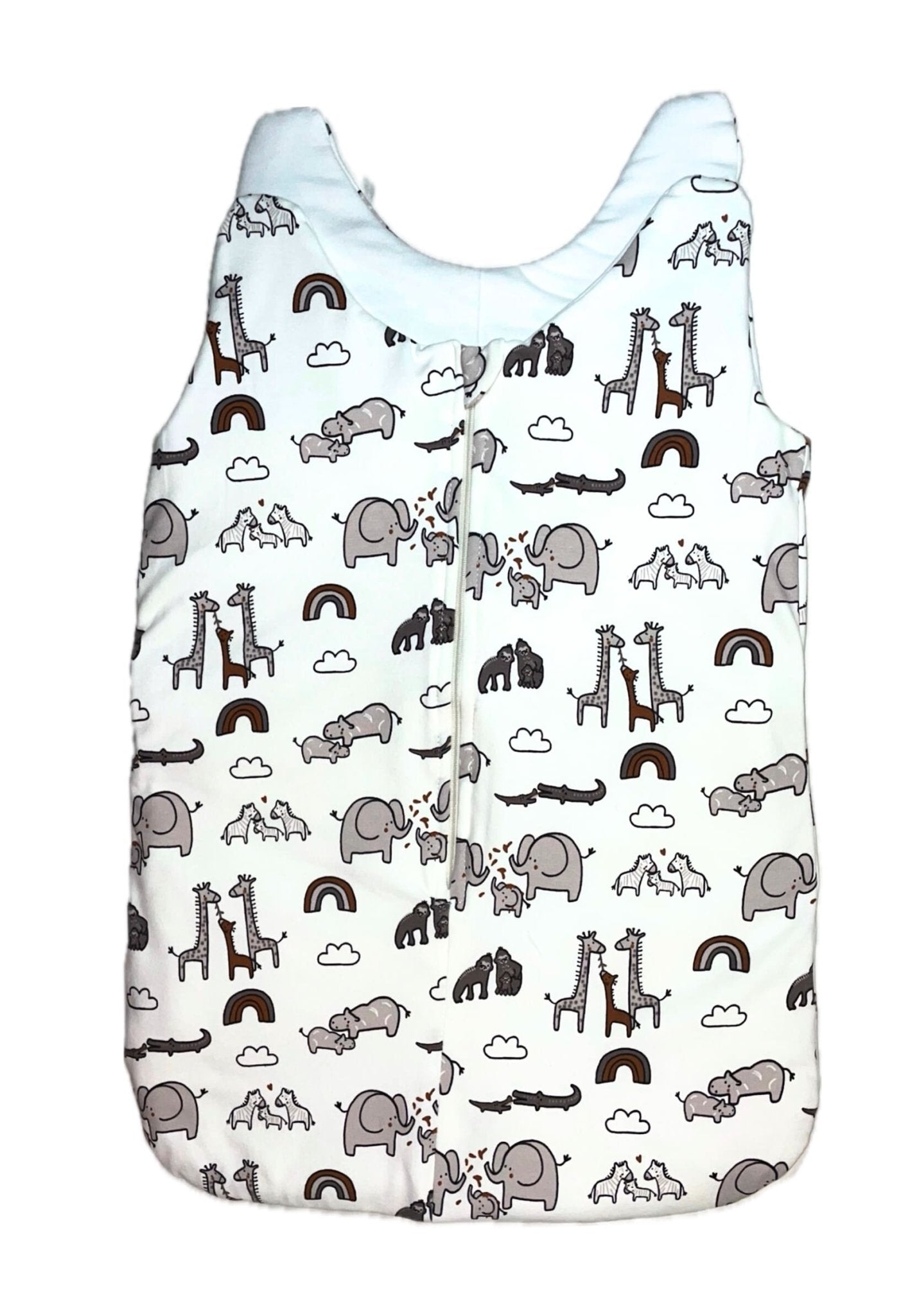 COMFORT HUG - Állatos Fehér Babazsák - Hálózsák - Minimanó