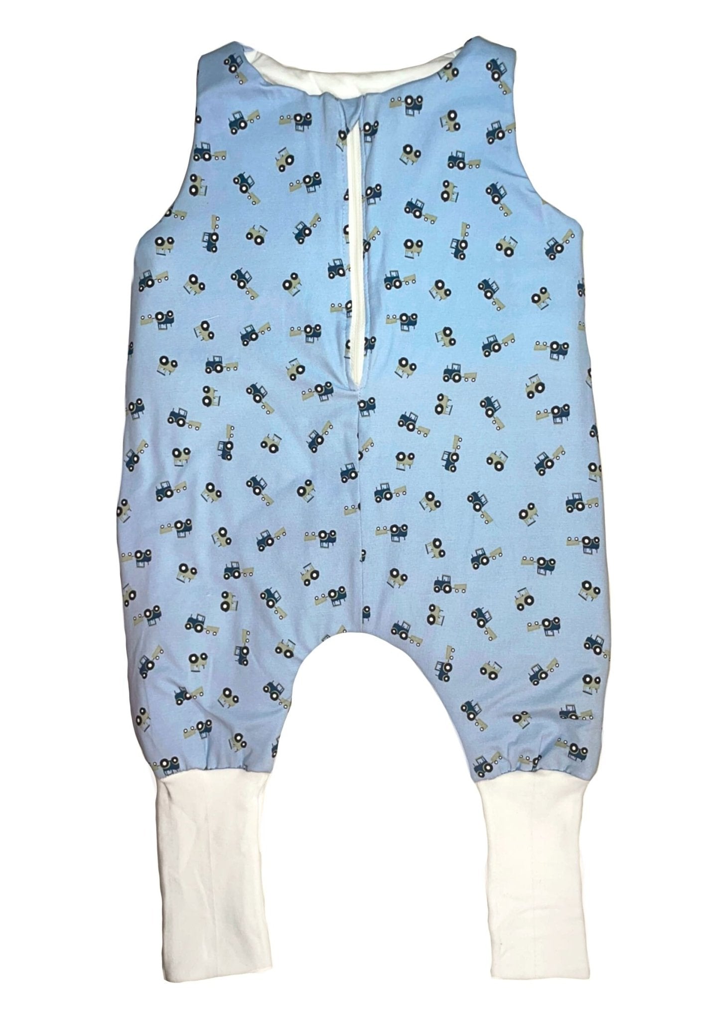 DREAMY - Kék Traktormintás Pamut Jersey Kamáslis Tipegő Hálózsák - Hálózsák - Minimanó