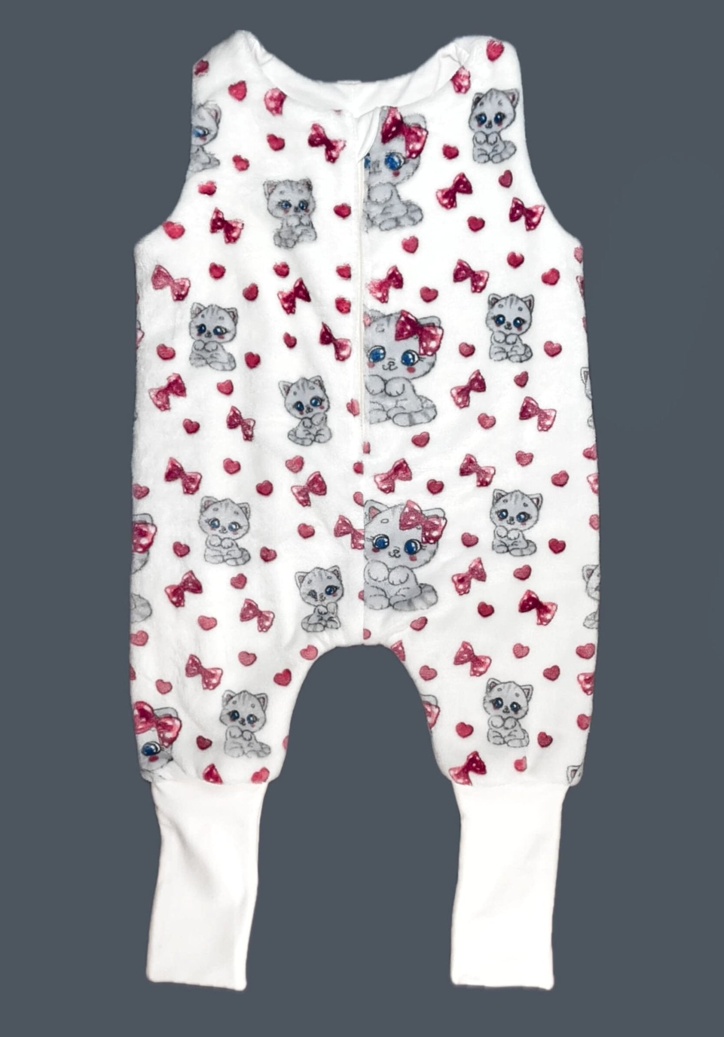 DREAMY - Wellsoft Cicás Fehér Kamáslis Tipegő Hálózsák - Hálózsák - Minimanó