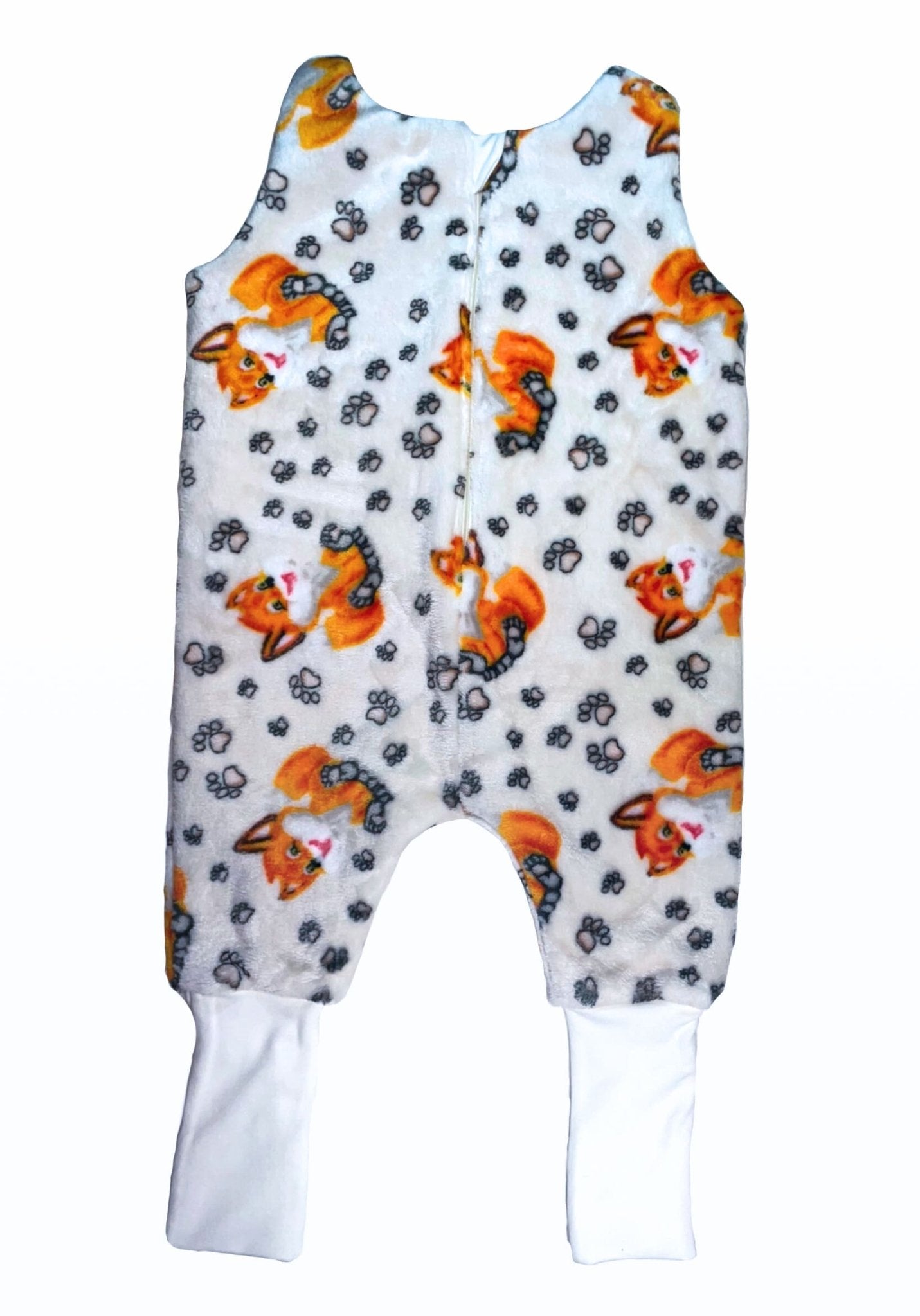 DREAMY - Wellsoft Rókamintás Fehér Kamáslis Tipegő Hálózsák - Hálózsák - Minimanó