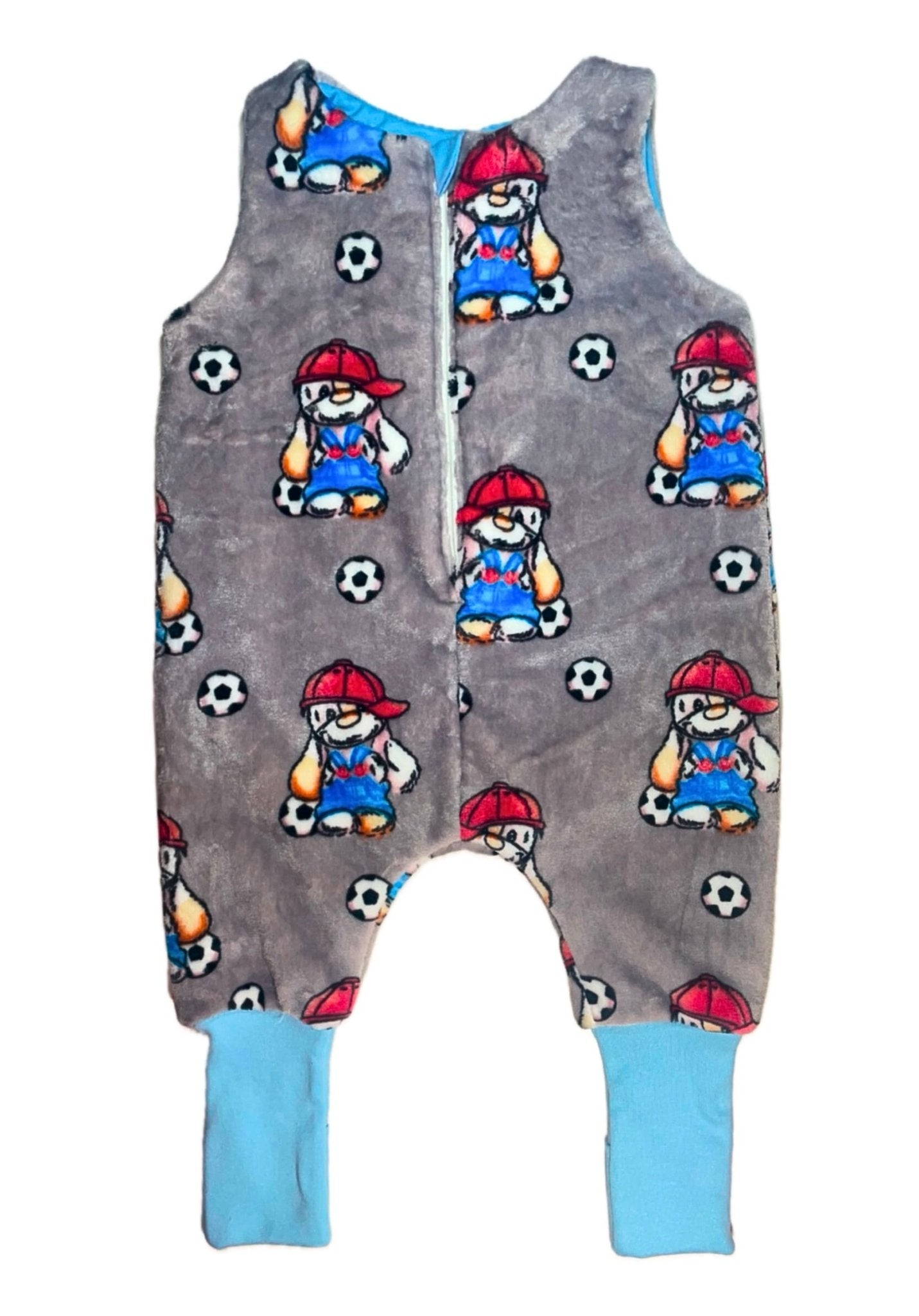 DREAMY - Wellsoft Szürke Focilabdás Kamáslis Tipegő Hálózsák - Hálózsák - Minimanó