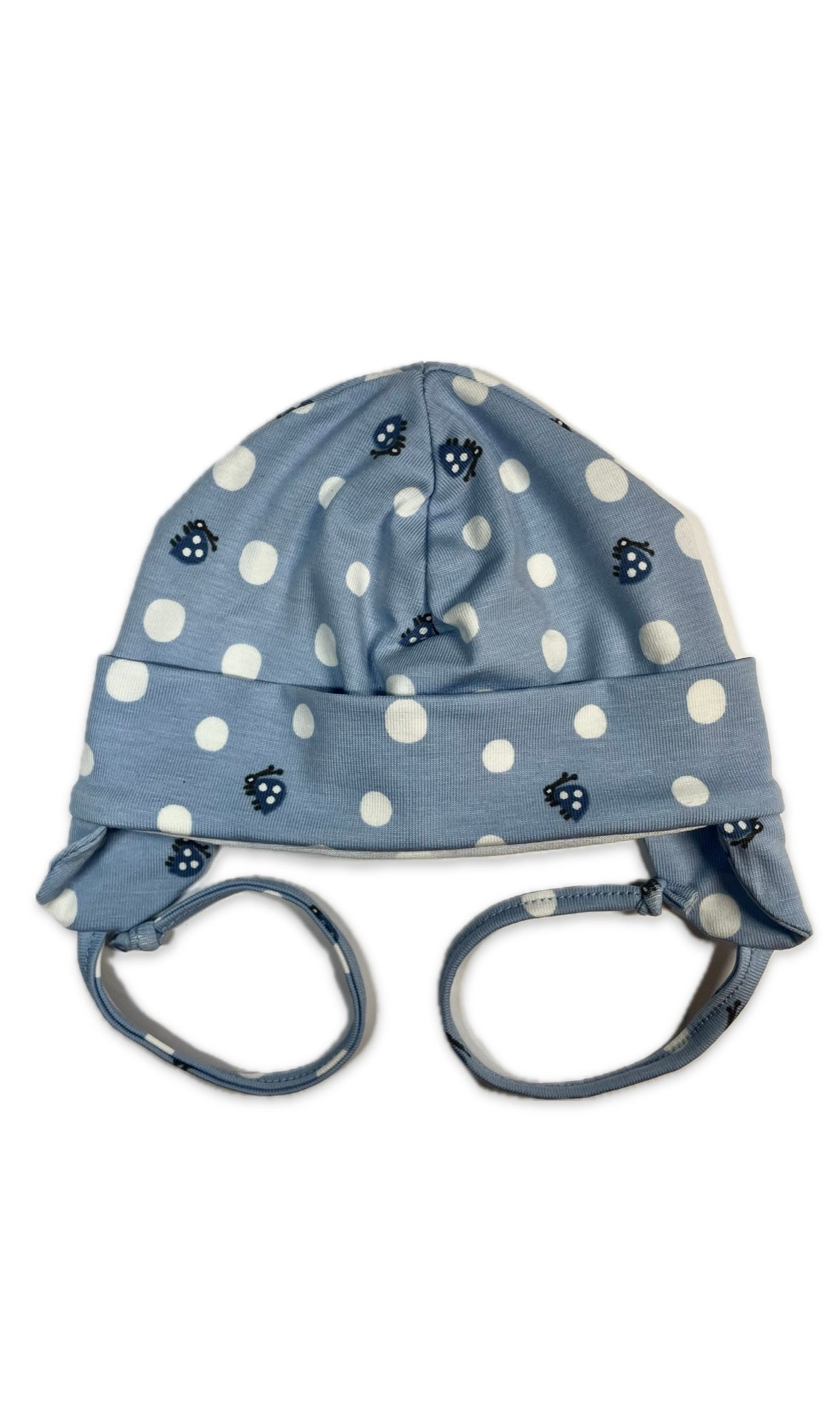 LADYBUG MINI - Katicabogár Mintás Kék Kötős Pamut Lány Sapka - Lány Sapka - Minimanó