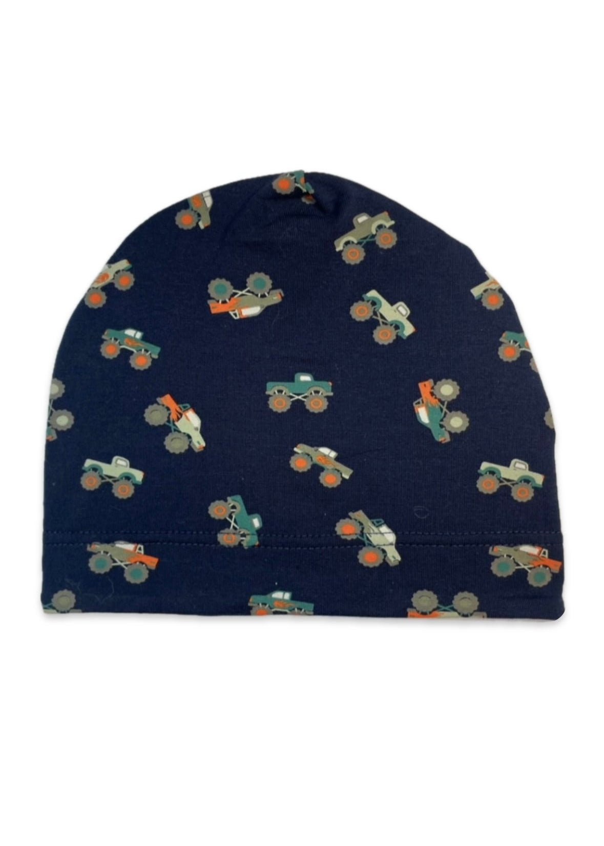 MONSTER TRUCK - Autós Sötétkék Pamut Fiú Beanie Sapka - Fiú Sapka - Minimanó
