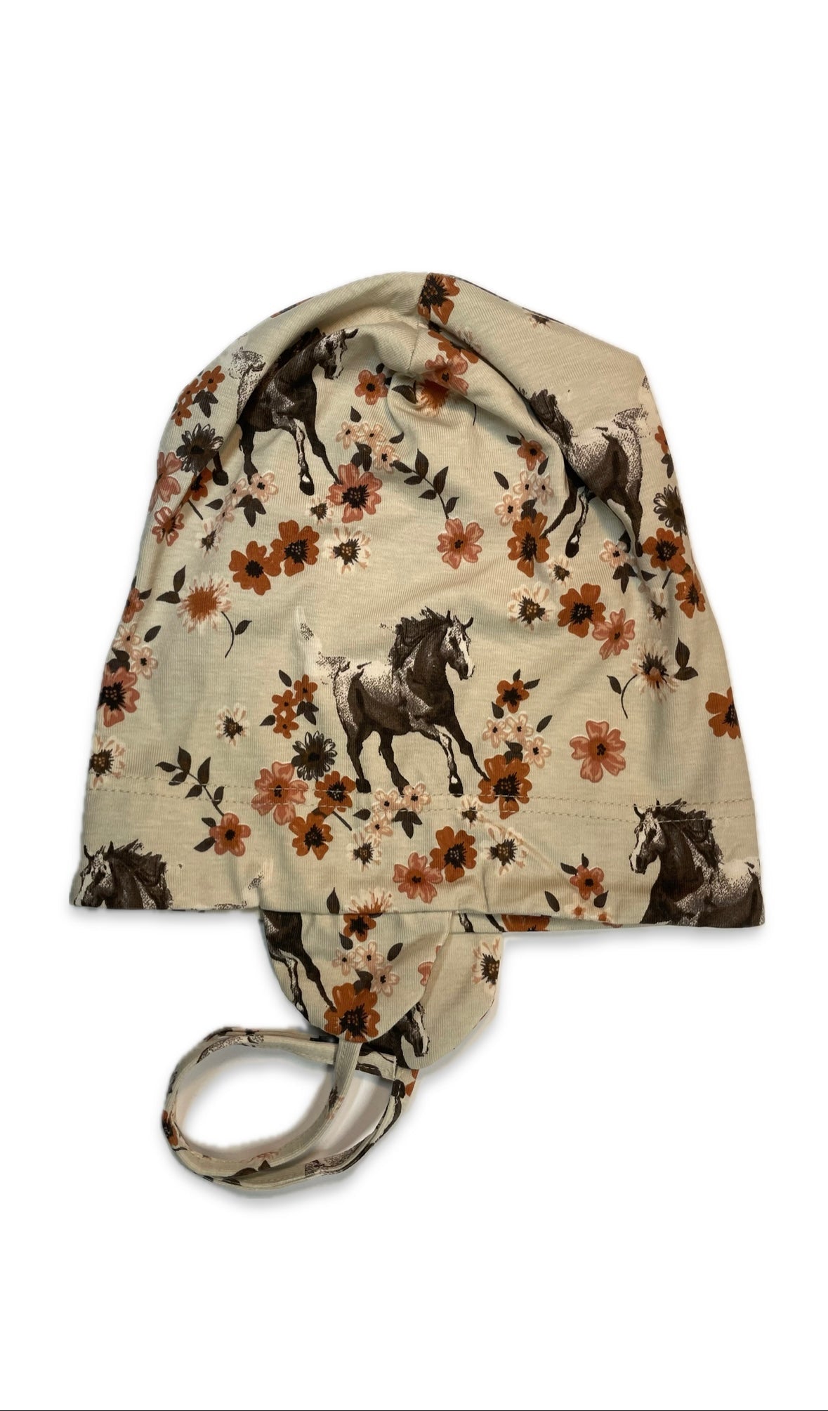 SPIRIT 2 - Ló és Virág Mintás Pamut Lány Kötős Sapka - Lány Sapka - Minimanó