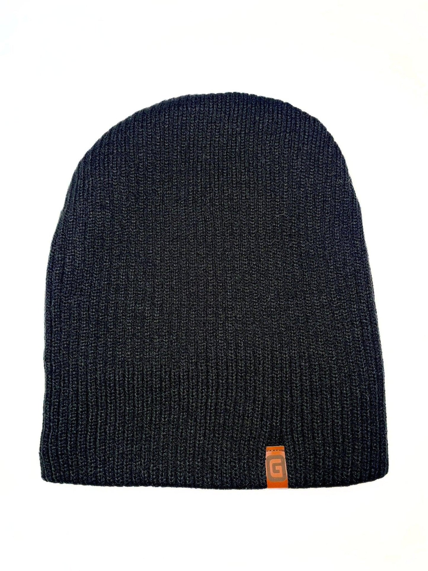 THE BEANIE - Fekete Kötött Téli Fiú Beanie Sapka - Fiú Sapka - Minimanó