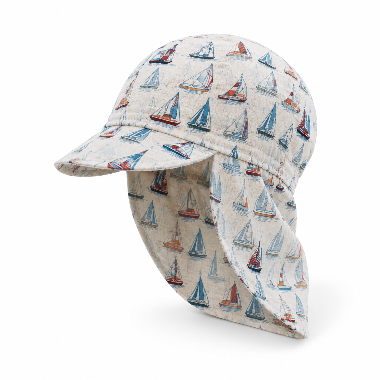 SUMMER SAIL - Fehér Vitorlás Vászon Nyári Fiú Kalap
