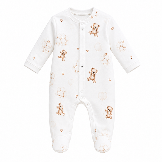 ONESIE - Macis Fehér Pamut Babarugdalózó