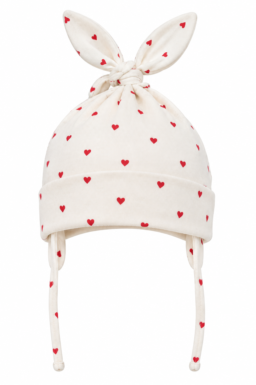 HEART DOTS – Pöttyös Szívecskés Kötős Pamut Lány Sapka