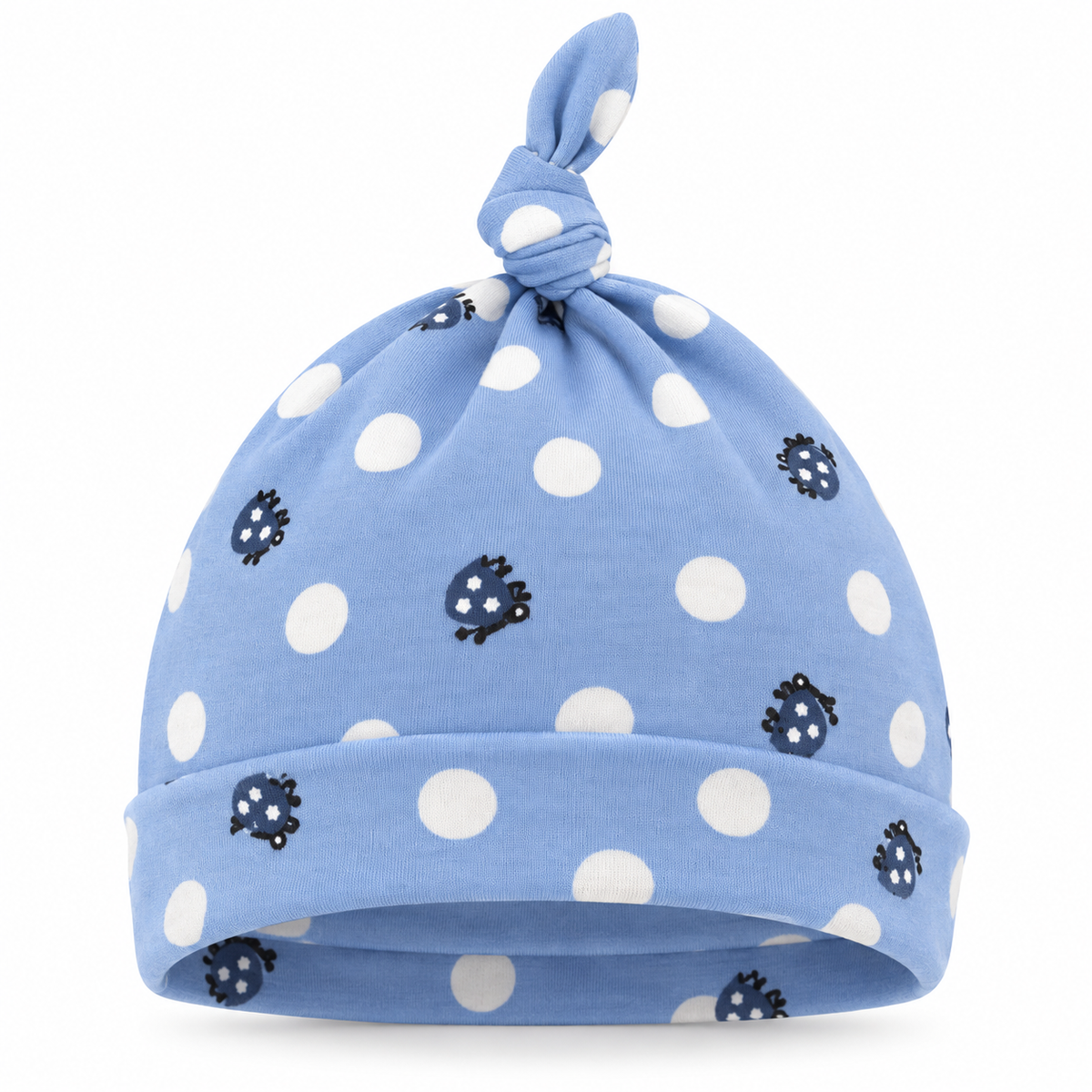 LADYBIRD BLUE - Katicás Füles Kötős Fiú Pamut Sapka