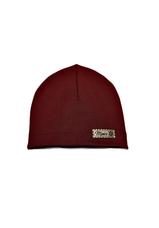 MINIX CLASSIC - Burgundi Pamut Lány Beanie Sapka