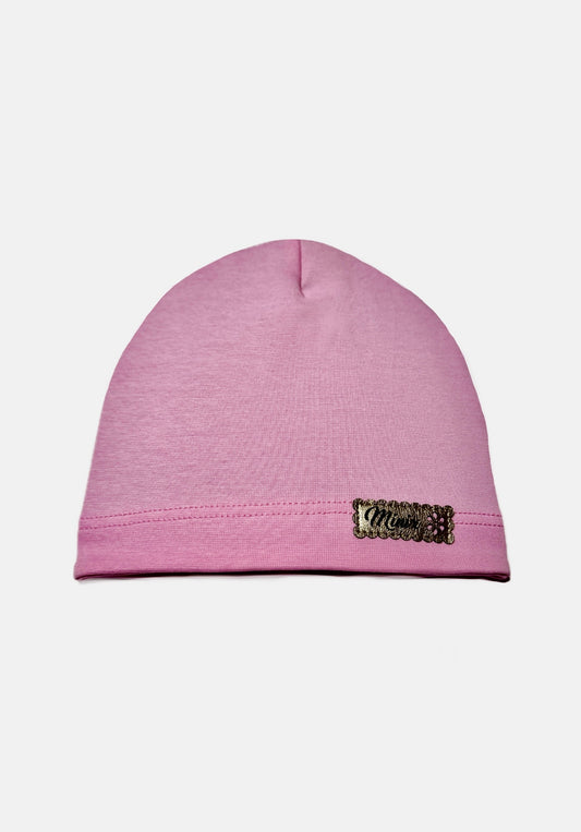 MINIX CLASSIC - Rózsaszín Pamut Lány Beanie Sapka