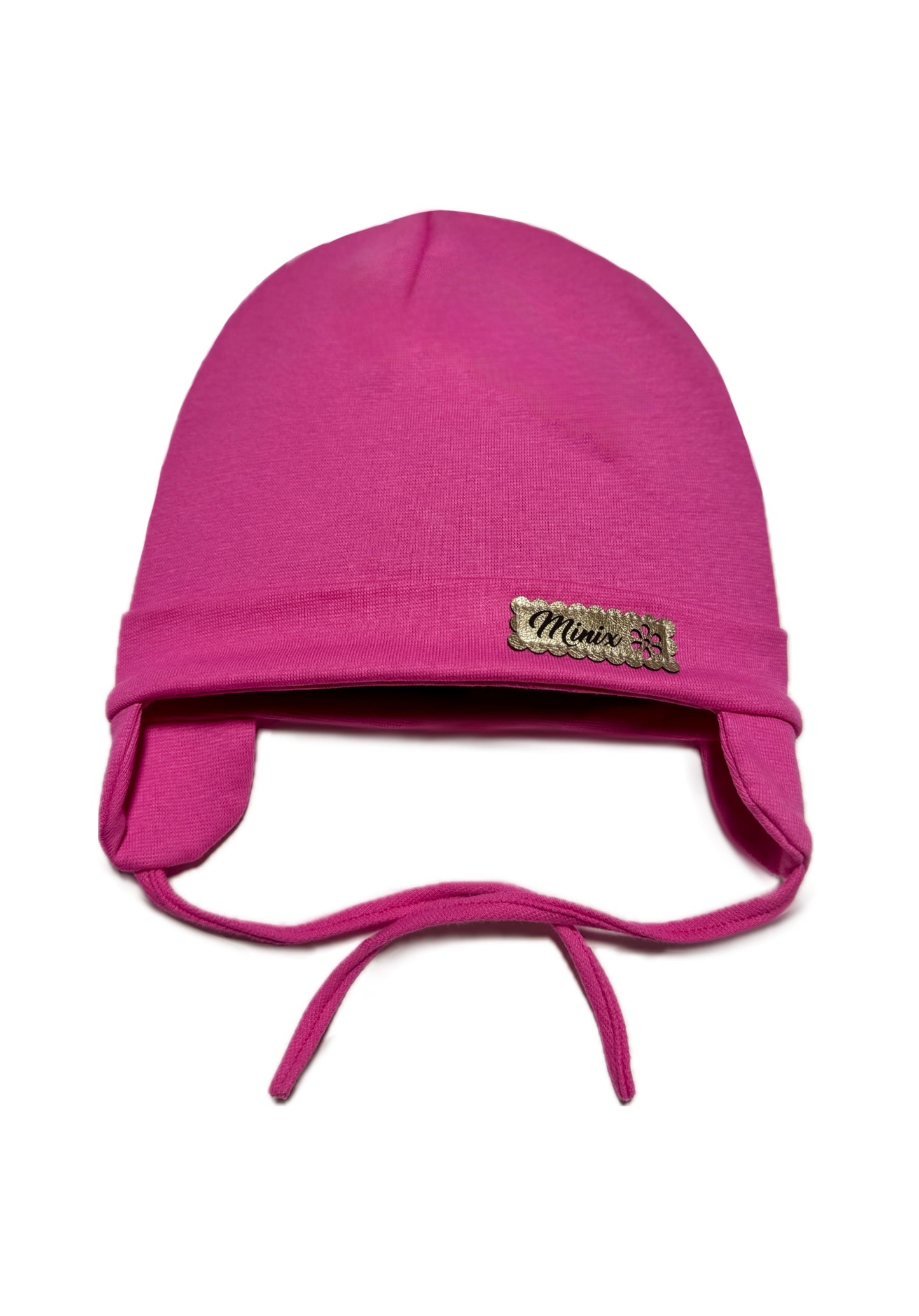 MINIX CLASSIC BABY - Pink Kötős Pamut Lány Sapka
