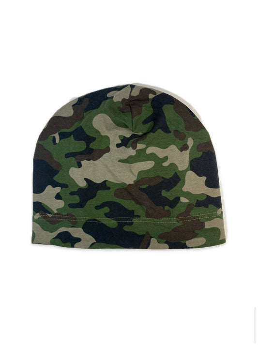 CAMOUFLAGE - Zöld Terepmintás Pamut Fiú Beanie Sapka