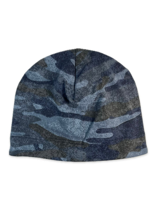 CAMOUFLAGE - Kék Terepmintás Pamut Fiú Beanie Sapka