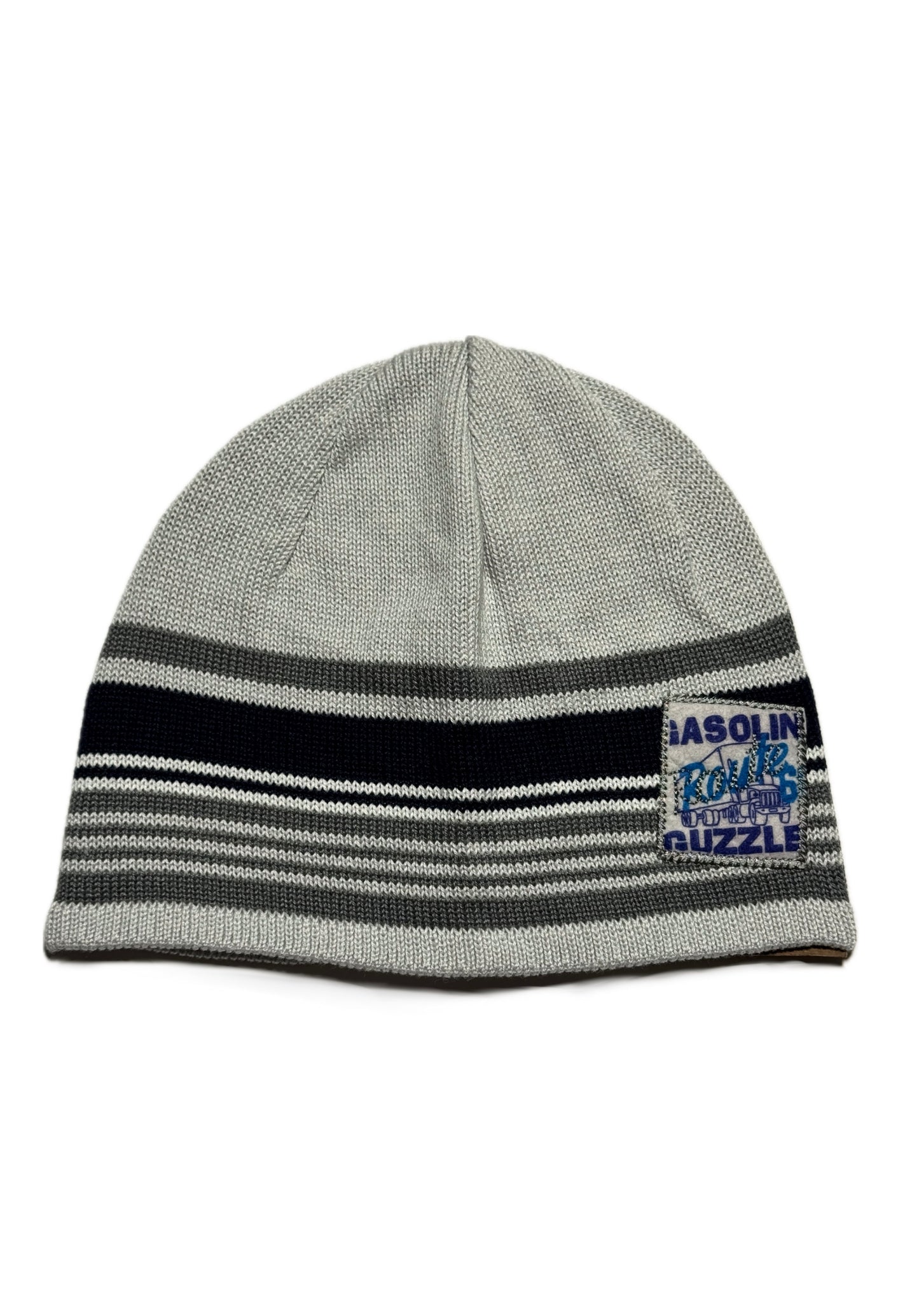 ROUTE 66 - Szürke Csíkos Fiú Kötött Beanie Sapka