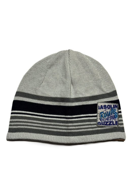 ROUTE 66 - Szürke Csíkos Fiú Kötött Beanie Sapka