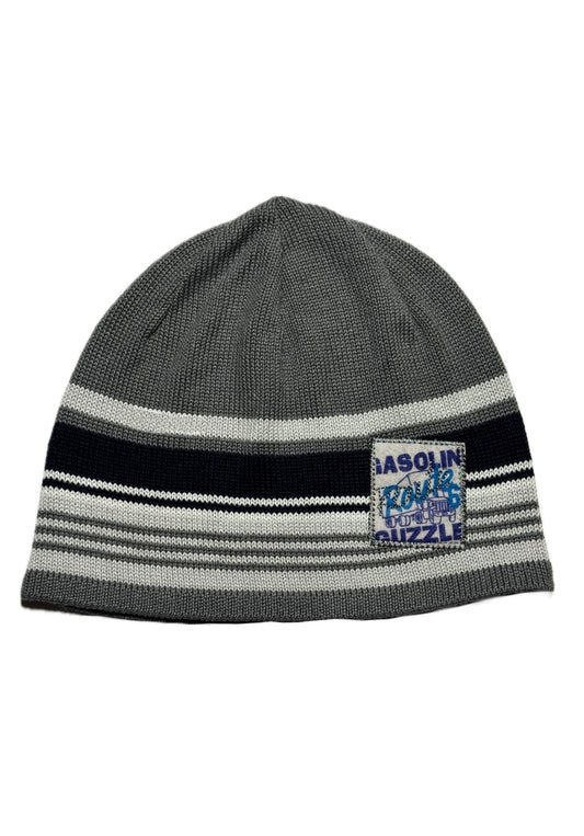 ROUTE 66 - Szürke Csíkos Fiú Kötött Beanie Sapka