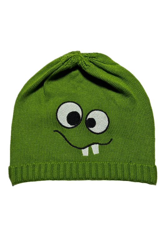 SILLY - Zöld Vicces Fiú Kötött Beanie Sapka