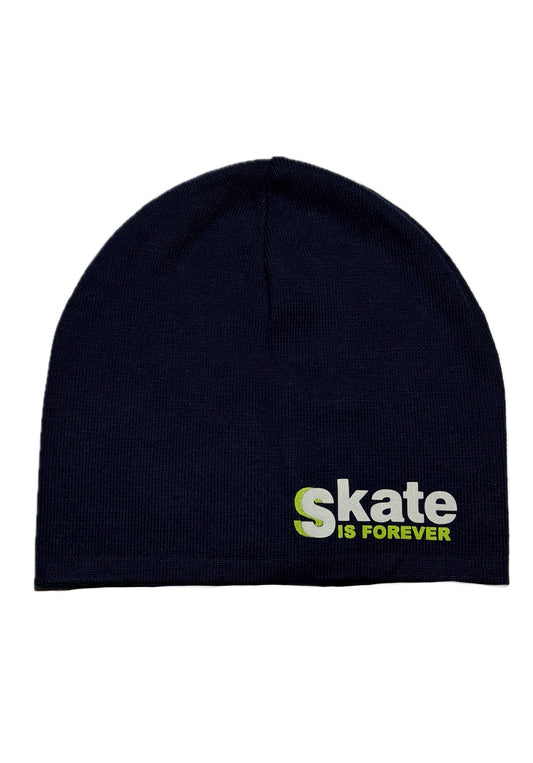 SKATE - Acélkék Feliratos Fiú Kötött Beanie Sapka