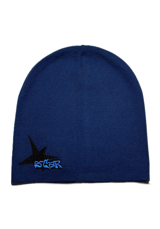 STAR - Kék Csillag Mintás Fiú Kötött Beanie Sapka