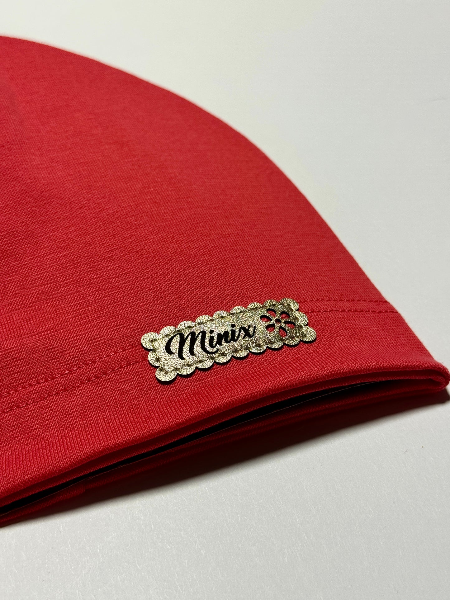 MINIX CLASSIC - Piros Pamut Lány Beanie Sapka