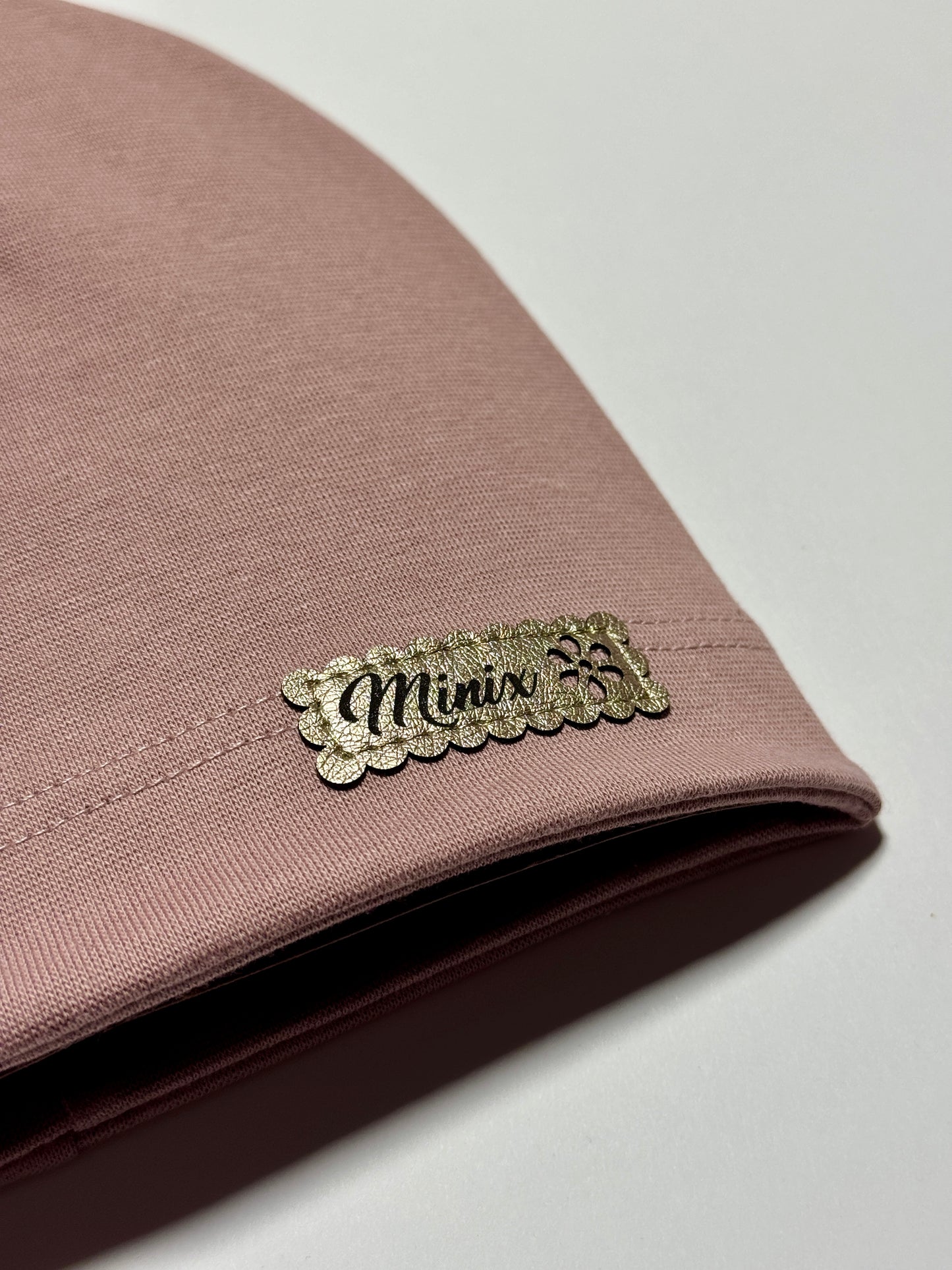 MINIX CLASSIC - Sötét Púder Pamut Lány Beanie Sapka