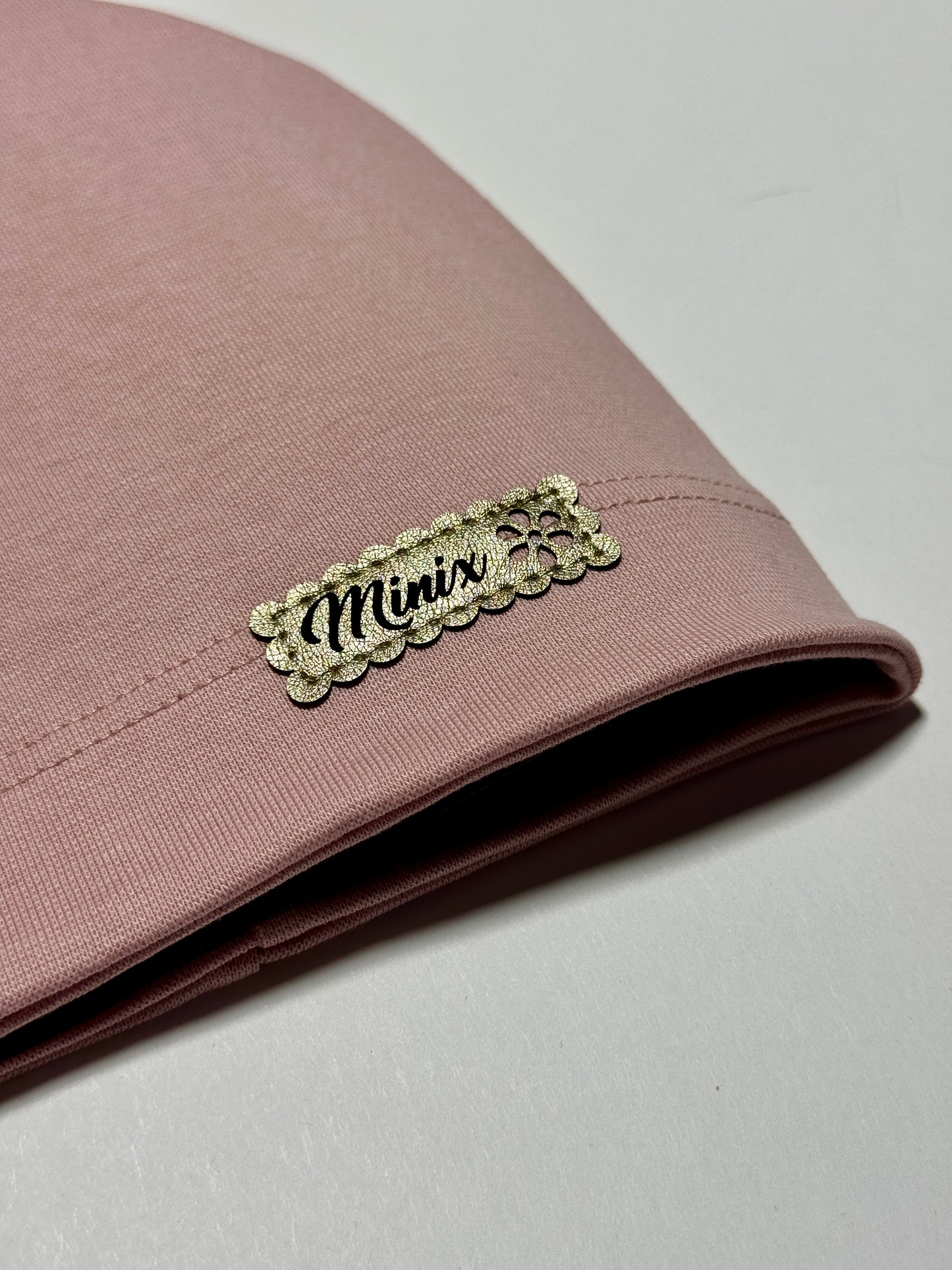 MINIX CLASSIC - Világos Púder Pamut Lány Beanie Sapka