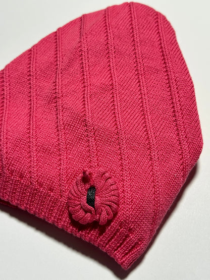 BOW GIRL - Fuxia Masnis Kötött Lány Beanie Sapka