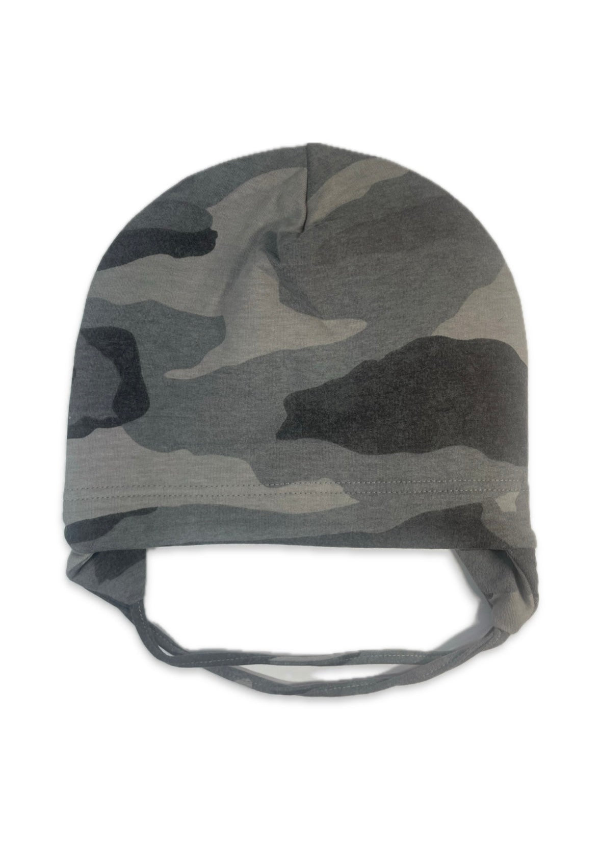 CAMOUFLAGE MINI - Szürke Terepmintás Pamut Kötős Fiú Sapka - Fiú Sapka - Minimanó