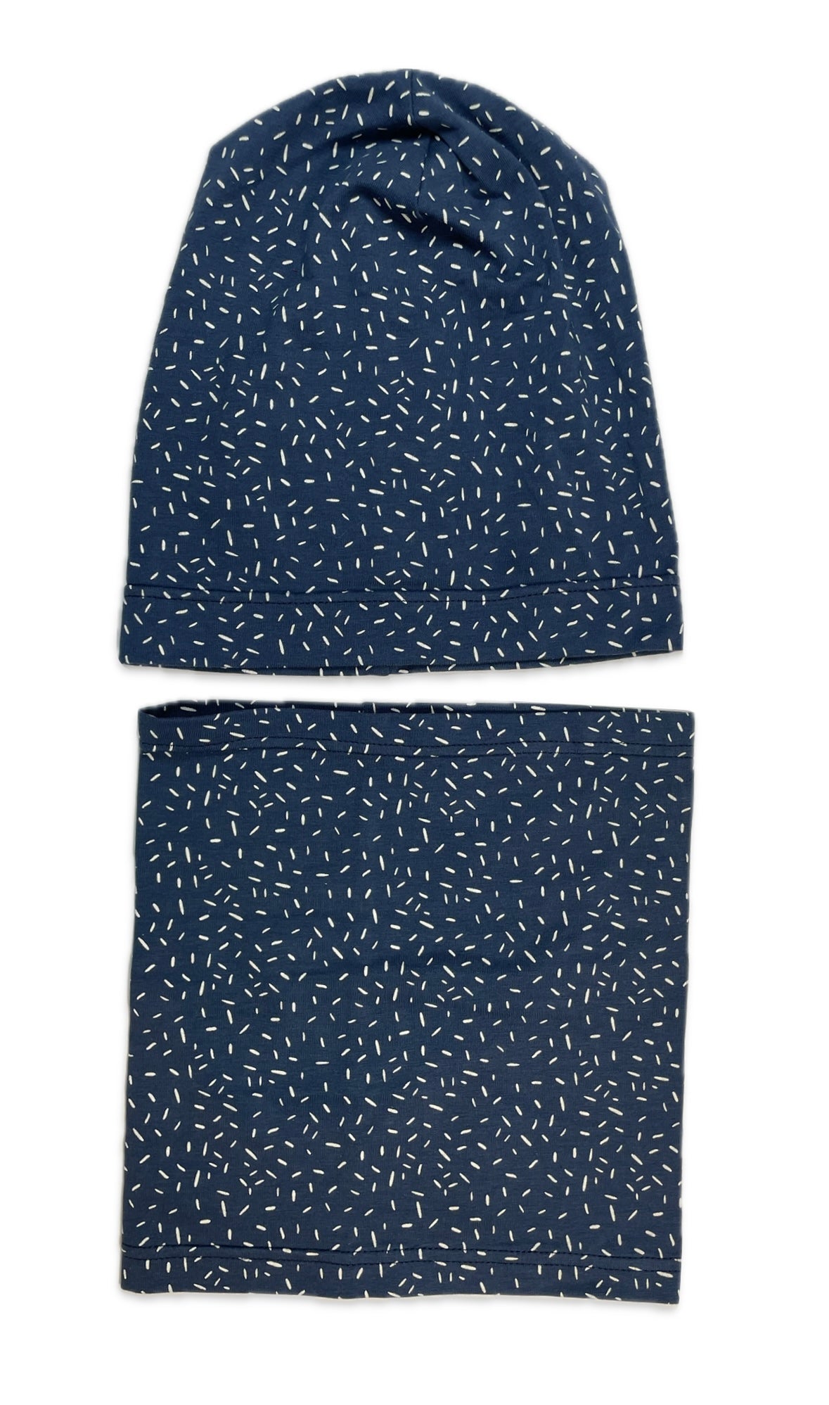OCEAN SPRINKLES SET - Mintás Pamut Lány Beanie Sapka és Csősál Szett - Lány Sapka - Minimanó