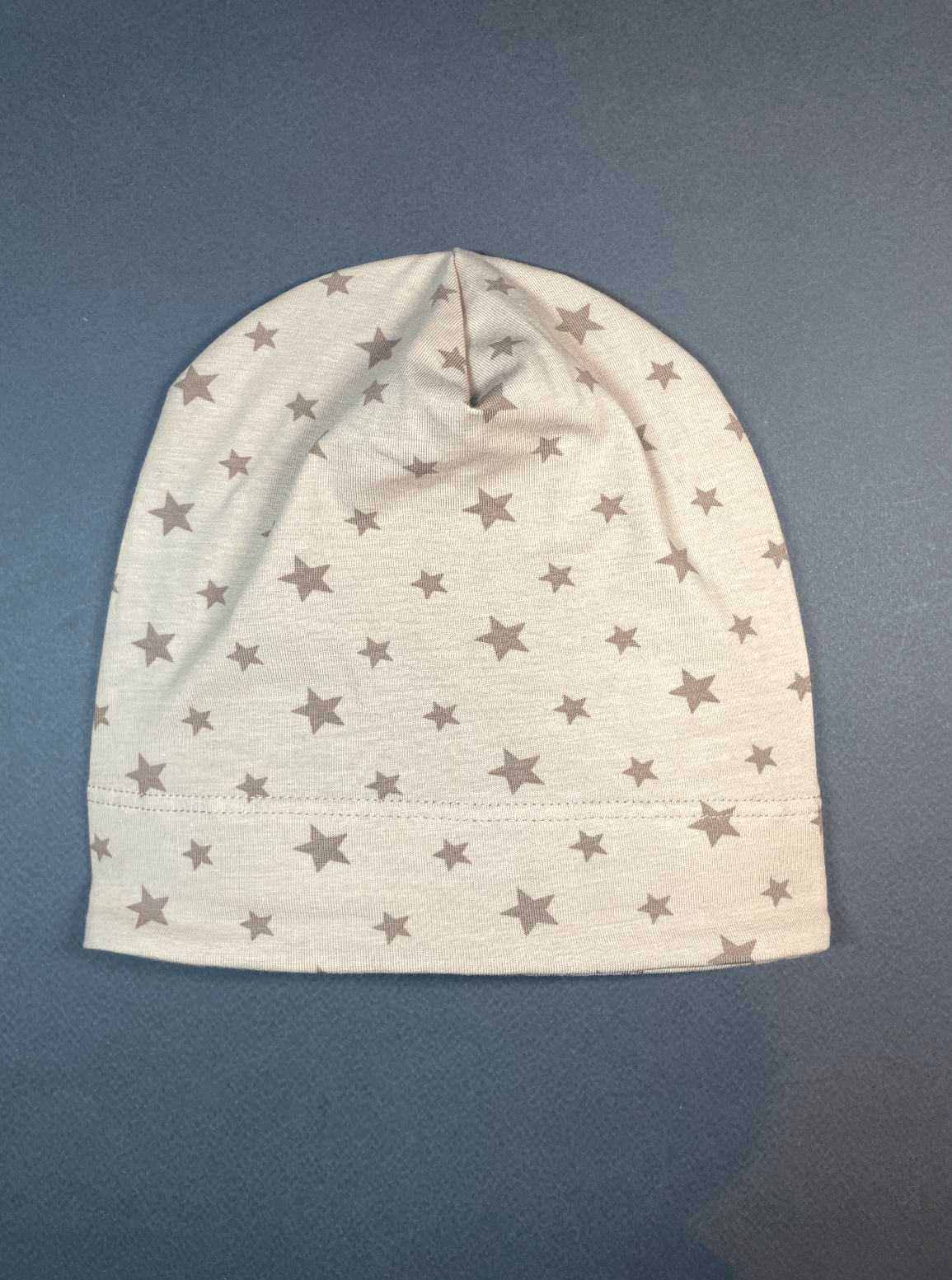 STARLIGHT - Csillag Mintás Bézs Pamut Fiú Beanie Sapka - Fiú Sapka - Minimanó